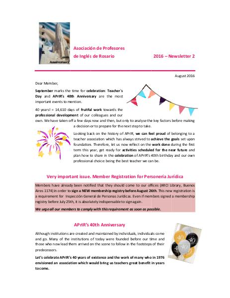 APrIR Newsletters: 2016 and back 2016 (2)