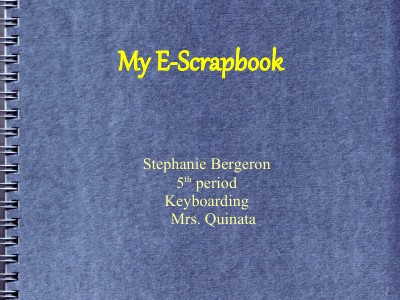 My Scrapbook My Scrapbook