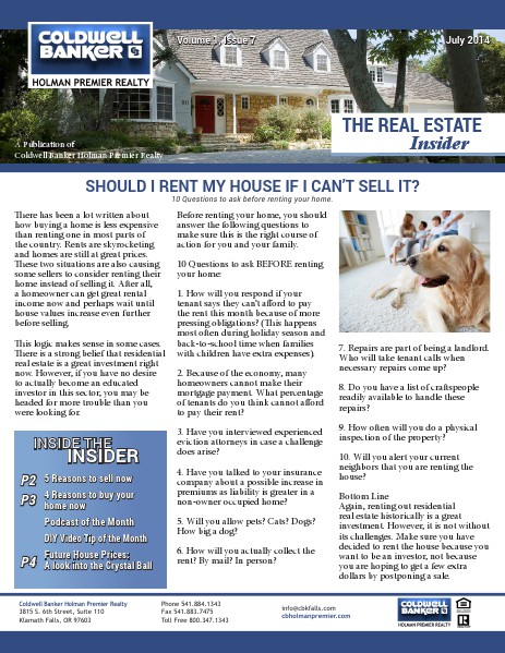 The Real Estate Insider July 2014