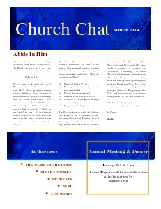 Winter Church Chat January 2014