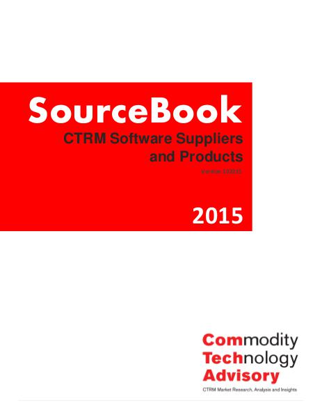 Sourcebook 2015 - CTRM Software Suppliers