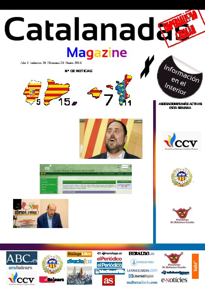 Catalanadas Magazine Nº 26 Semana 24 Junio 2014