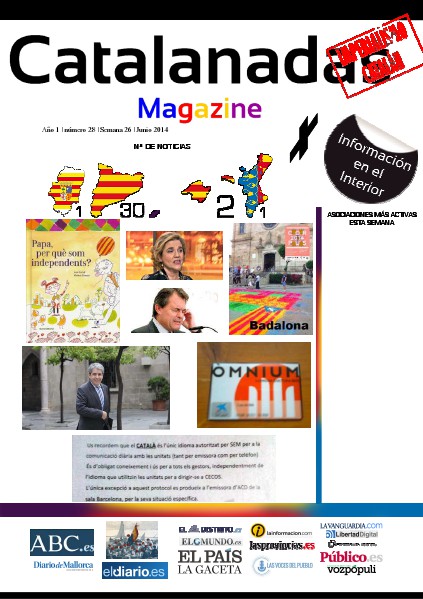 Catalanadas Magazine Nº 28 Semana 26 Junio 2014