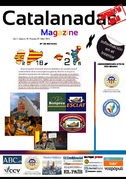 Catalanadas Magazine Nº 30 Semana 28 Julio 2014