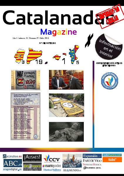 Catalanadas Magazine Nº 31 Semana 29 Julio 2014