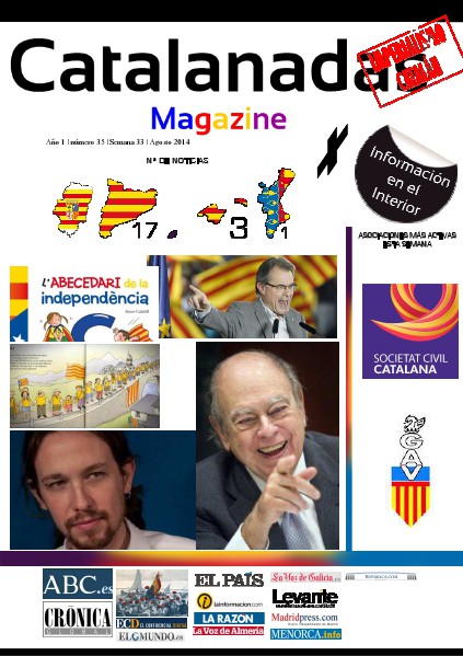 Catalanadas Magazine Nº 35 Semana 33 Agosto 2014