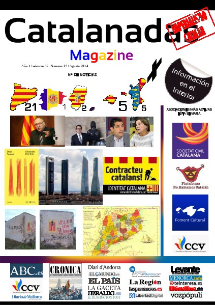 Catalanadas Magazine Nº 37 Semana 35 Agosto 2014