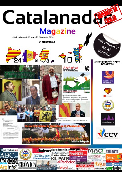 Catalanadas Magazine Nº 40 Semana 38 Septiembre 2014
