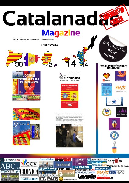 Catalanadas Magazine Nº 42 Semana 40 Septiembre 2014