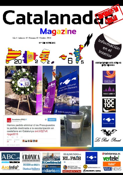 Catalanadas Magazine Nº 45 Semana 43 Octubre 2014