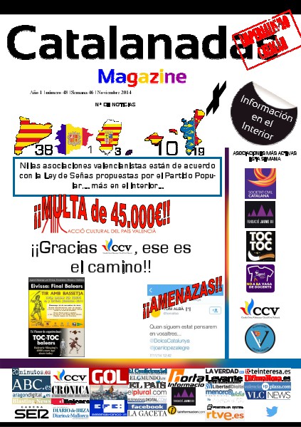 Catalanadas Magazine Nº 48 Semana 46 Noviembre 2014