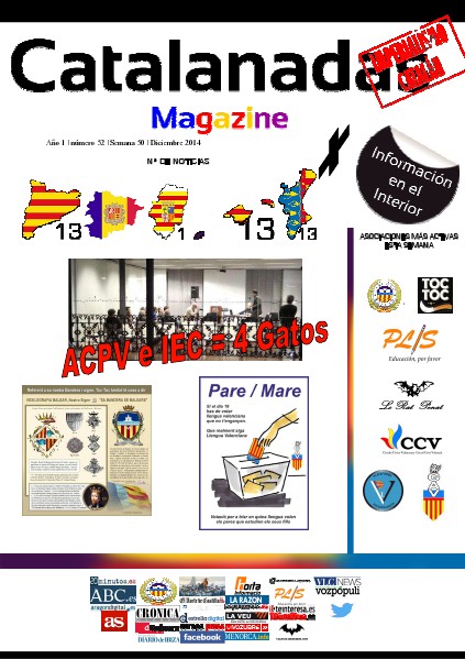 Catalanadas Magazine Nº 52 Semana 50 Diciembre 2014