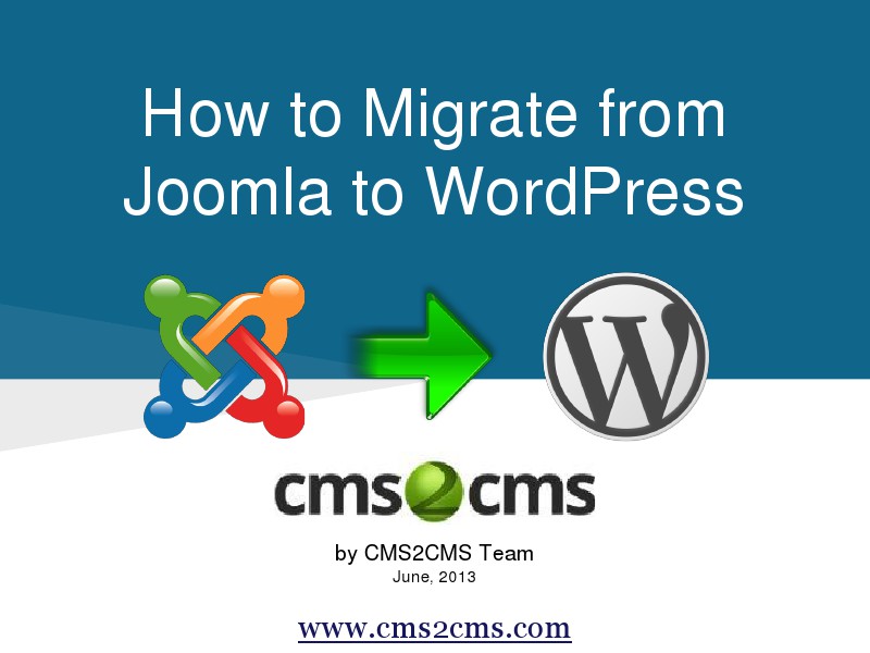 Switch from Joomla to WordPress