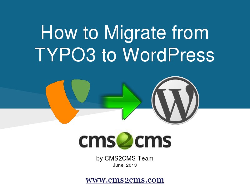 Switch from TYPO3 to WordPress