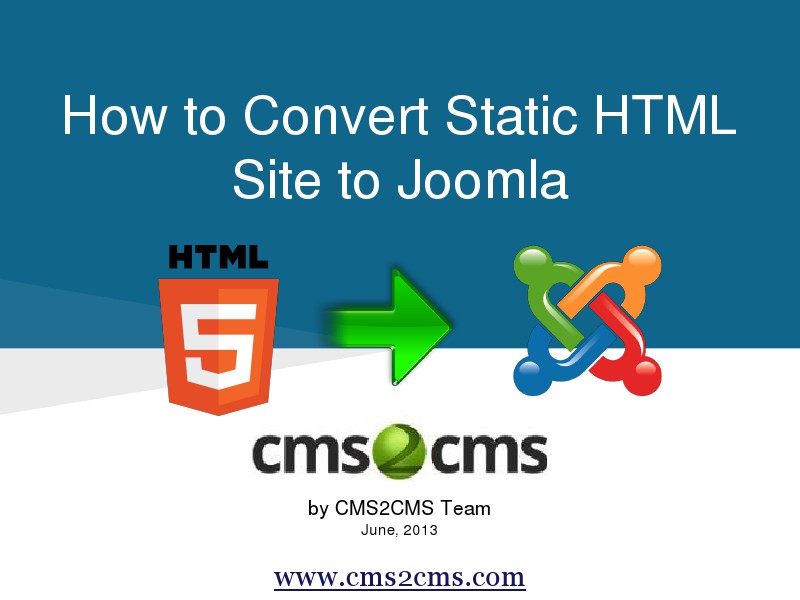 Convert your HTML Content to Joomla