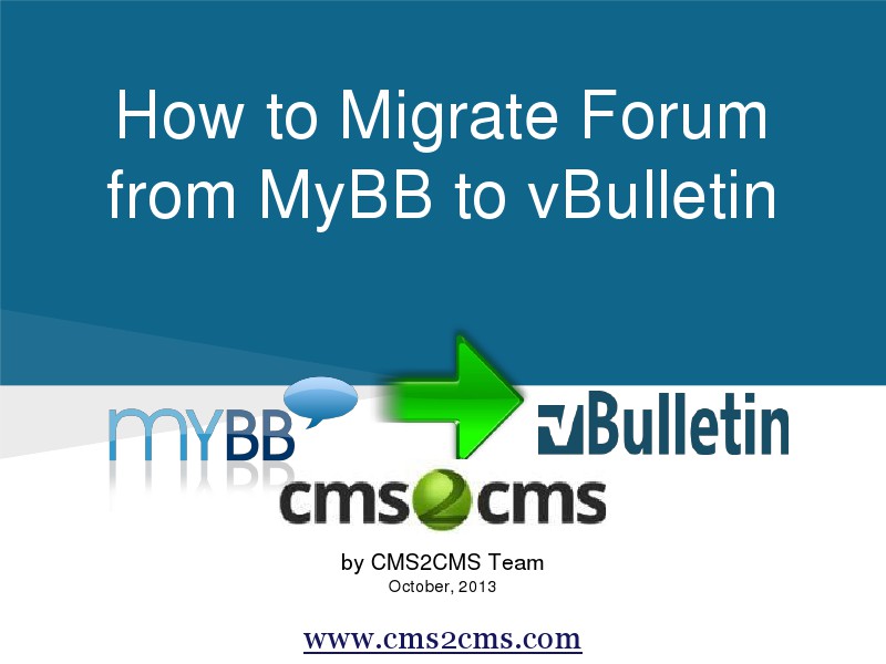 How to Migrate from MyBB to vBulletin
