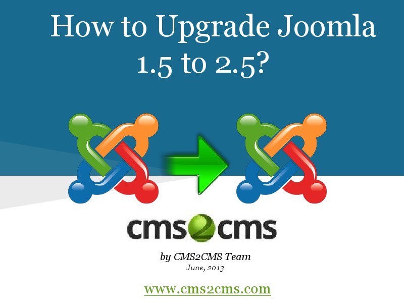 How to Upgrade Joomla 1.5 to 2.5