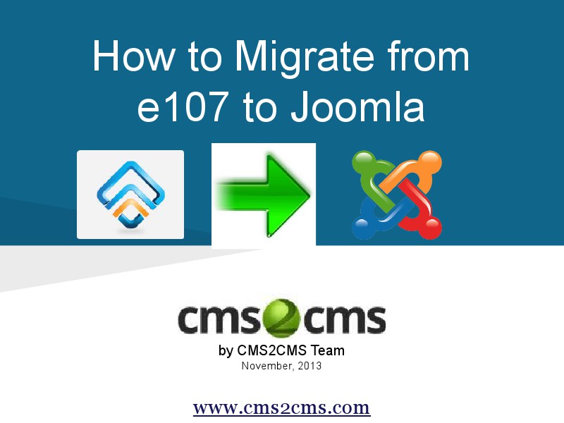How to Migrate to Joomla in 15 Mins How to Migrate from e107 to Joomla