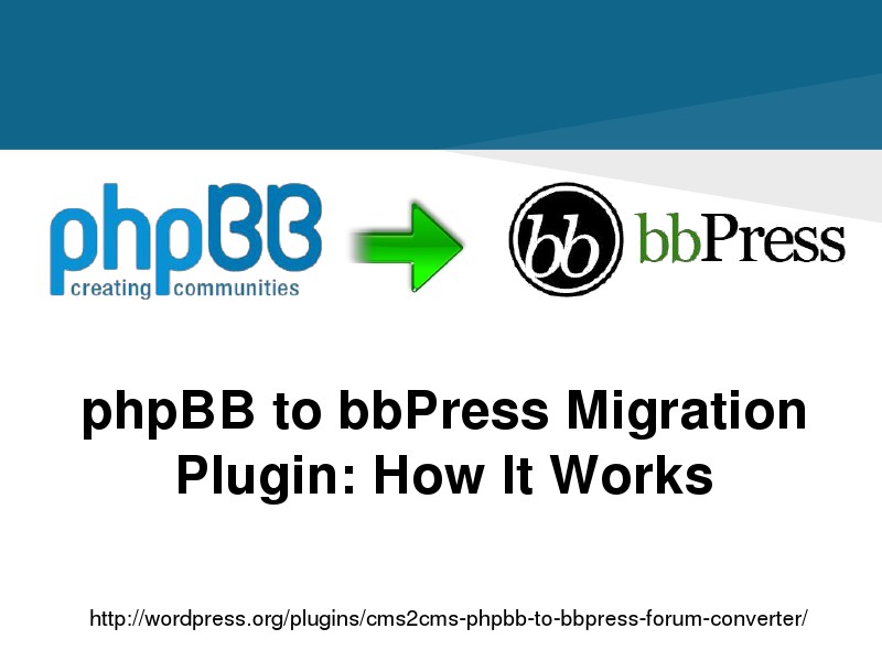 CMS2CMS Migration Plugins: Why and How Swift phpBB to bbPress Transfer