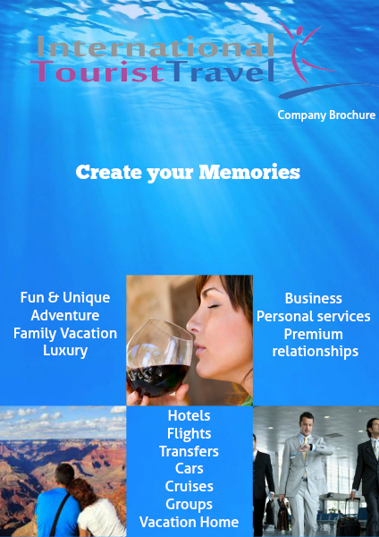 International Tourist Travel agency Company brochure