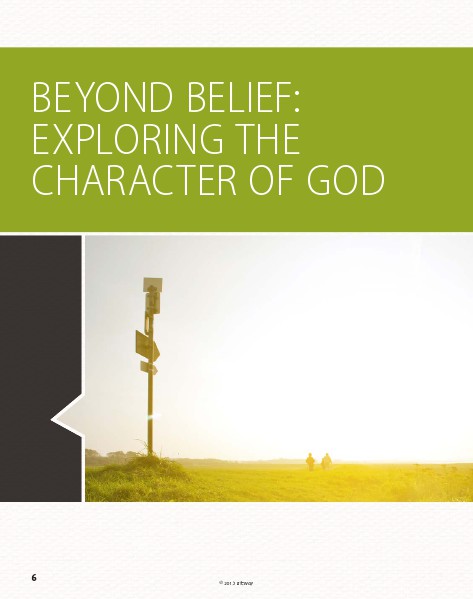 Bible Studies for Life Summer 2014 Sample Sessions Beyond Belief Session 1 Adult Personal Study Guide