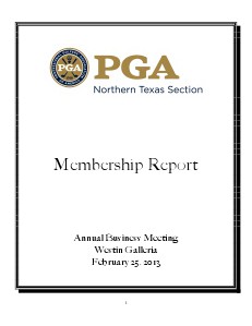 Test Membership Report Vol.1