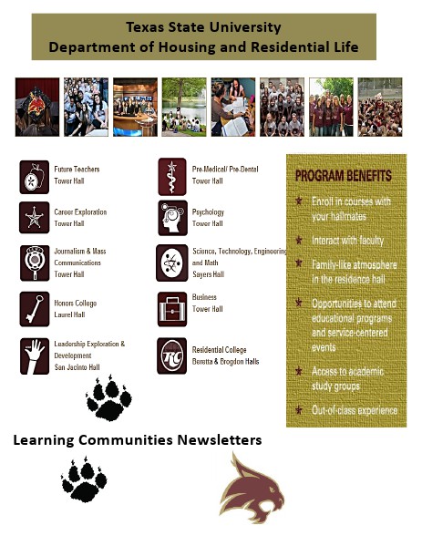 Learning Communities at Texas State University - Newsletters Volume 1, 2013-2014