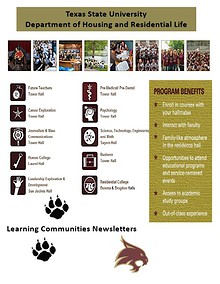 Learning Communities at Texas State University - Newsletters