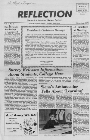 Issue #1 - Winter 1972