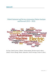 Global Industrial and Factory Automation Market Analysis and Forecast (2013 – 2018)