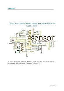 Global Non Contact Sensors Market Analysis and Forecast (2013 – 2018)