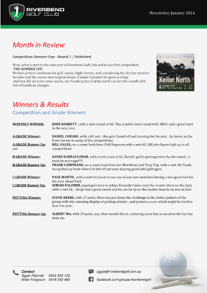 Newsletter - January 2014 Vol 201401