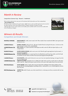 Newsletter - January 2014