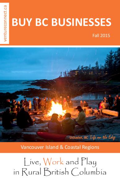 BUY BC BUSINESSES Business Buyer's Guide Vancouver Island Coastal Region Fall 2015