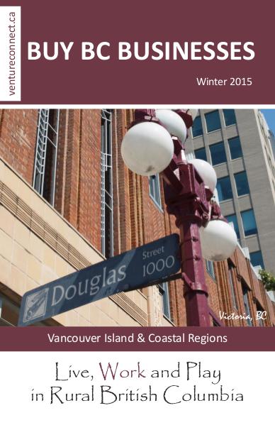 BUY BC BUSINESSES Business Buyer's Guide Vancouver Island Coastal Region Winter 2015/2016