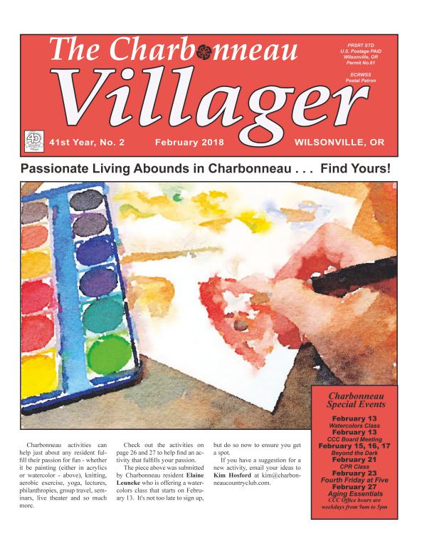 The Charbonneau Villager Newspaper 2018 February Villager