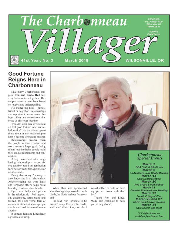 The Charbonneau Villager Newspaper 2018 March Villager