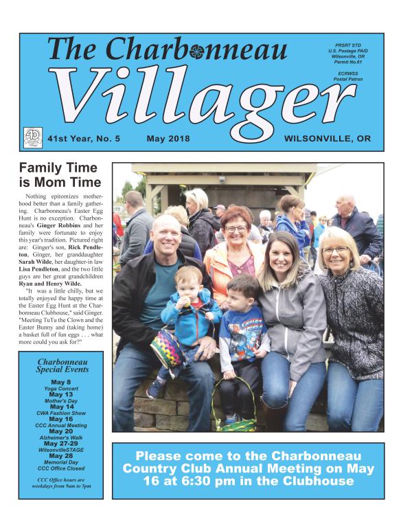 The Charbonneau Villager Newspaper 2018 May Villager