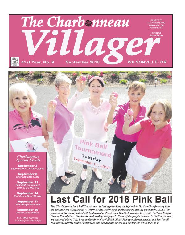 The Charbonneau Villager Newspaper 2018. September Villager