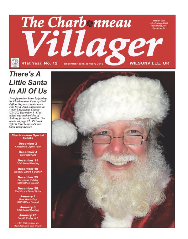 The Charbonneau Villager Newspaper 2018 December and 2019 January Villager
