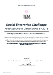 IXL Social Enterprise Case Studies Food Security January 2013
