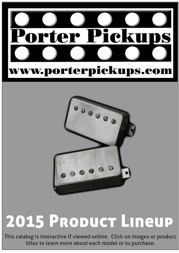 Porter Pickups 2013 Product Lineup March 2013