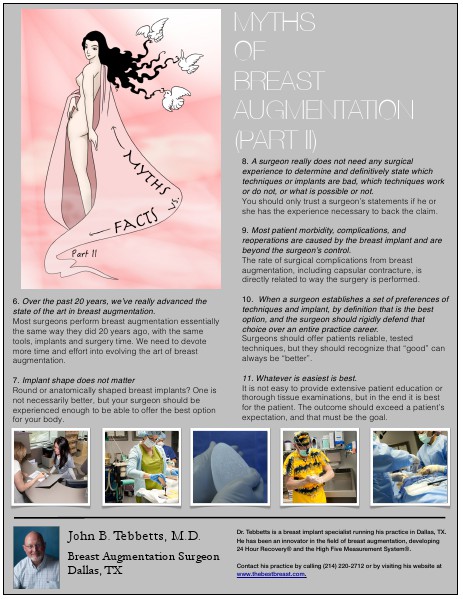 MYTHS OF BREAST AUGMENTATION (PART II) feb 2014