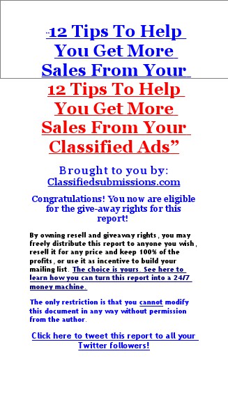 12 Tips To Get More Traffic And Sales Using Classified Ads feb