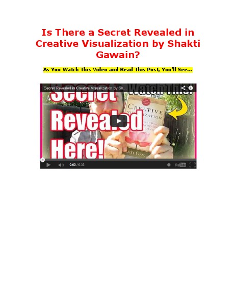 Shakti Gawain Law Of Attraction Secret In Creative Visualization 1