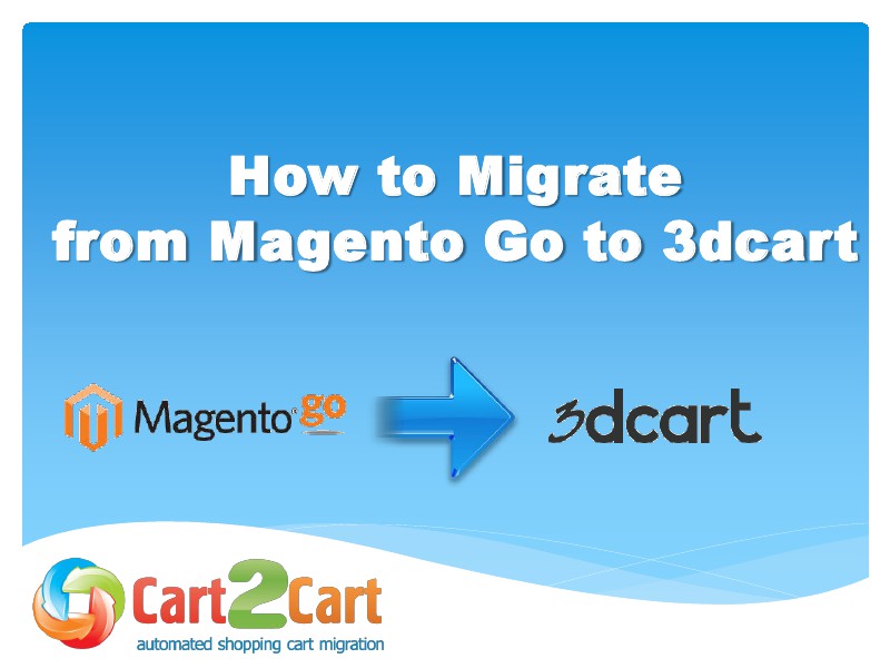 Migration from Magento Go to 3dcart in a Flash