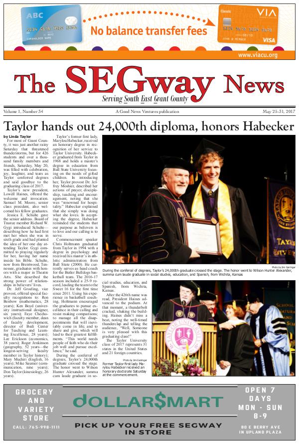 The SEGway News Issue 33, 25 May 2017