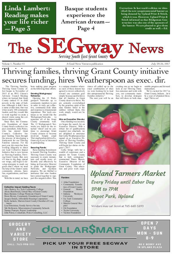 The SEGway News Issue 40, 20 July 2017