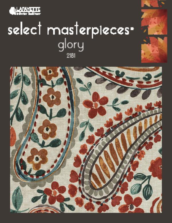 Select Masterpieces Fabric Collections by Lafayette Interior Fashions Book 2181, Glory