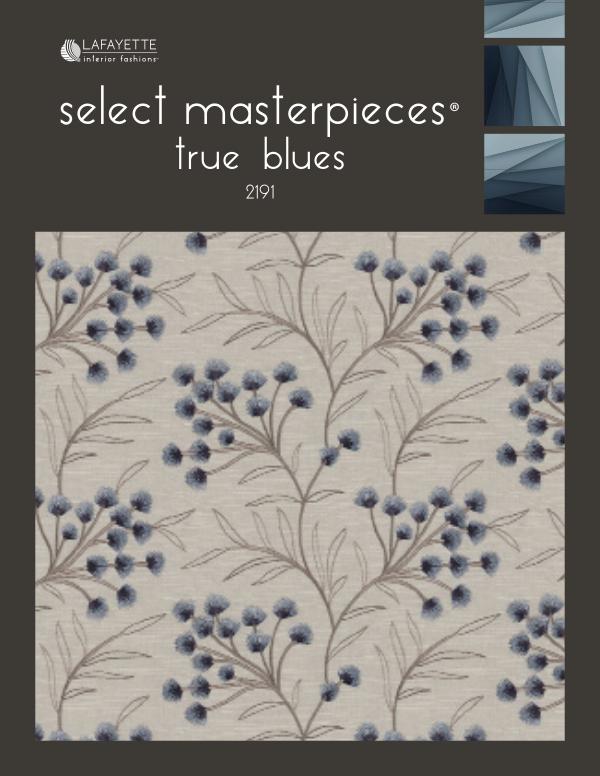 Select Masterpieces Fabric Collections by Lafayette Interior Fashions Book 2191, True Blue